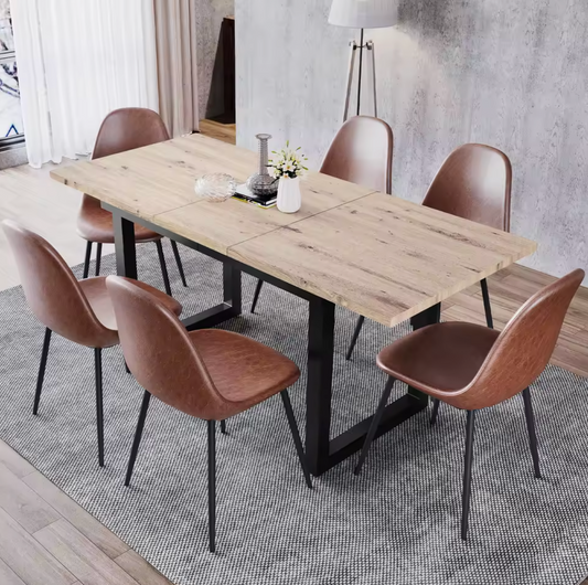 Uitschuifbare Eettafel 140–180 cm – Industrieel Design
