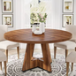 Ronde Boerderij Eettafel 120cm – Rustiek Hout & Metaal – Landelijk Design