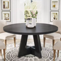 Ronde Boerderij Eettafel 120cm – Rustiek Hout & Metaal – Landelijk Design