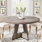 Ronde Boerderij Eettafel 120cm – Rustiek Hout & Metaal – Landelijk Design
