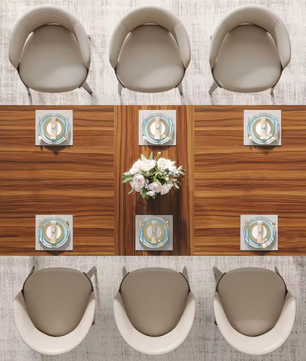 Luxe Eettafel 160x80cm – Houtlook & Goudkleurig Frame