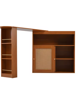 Moderne Bartafel met Opbergruimte – Rotan Deur & Verstelbare Planken