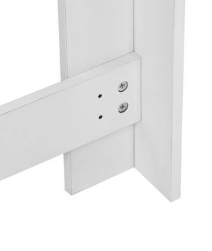 Luxe Multifunctionele bartafel wit - Houtlook - Opbergruimte en legplanken