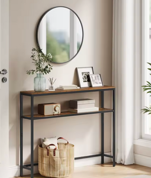Consoletafel Landelijk Design met 2 planken – 80x20cm breed