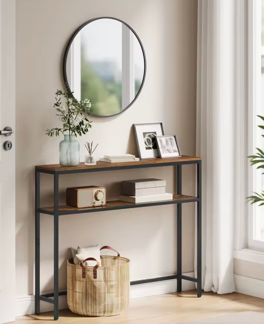 Consoletafel Landelijk Design met 2 planken – 80x20cm breed