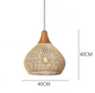 Vintage Boho Rotan Hanglamp – Handgemaakte E27 Hanglamp