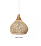 Vintage Boho Rotan Hanglamp – Handgemaakte E27 Hanglamp