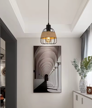 Vintage Lantaarn Hanglamp – Industriële Metalen Plafondlamp