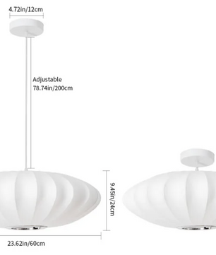 Moderne Zijden Hanglamp – Creatieve Plafondlamp voor Woonkamer & Eetkamer