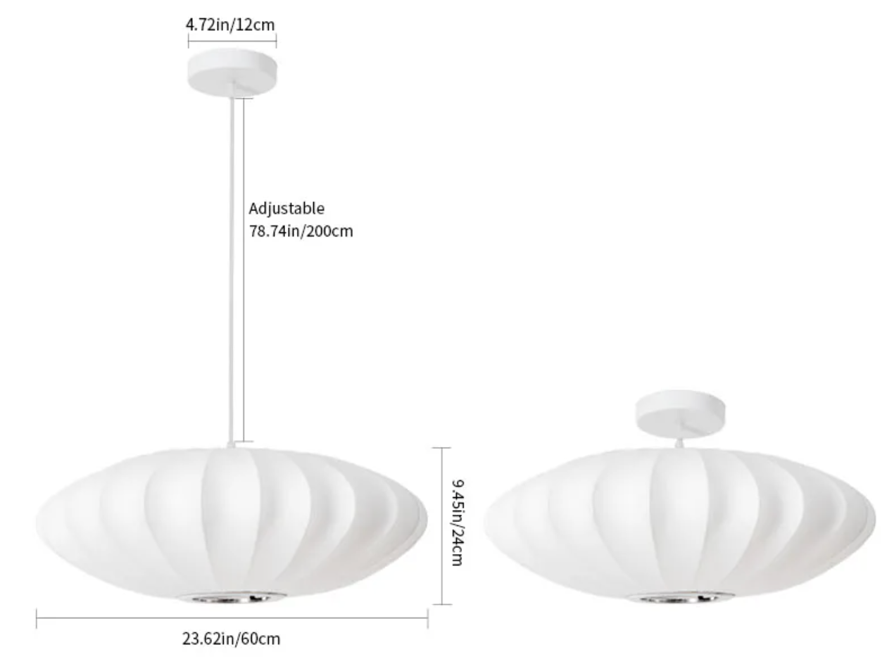 Moderne Zijden Hanglamp – Creatieve Plafondlamp voor Woonkamer & Eetkamer