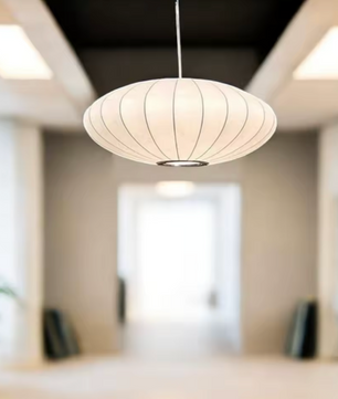 Moderne Zijden Hanglamp – Creatieve Plafondlamp voor Woonkamer & Eetkamer