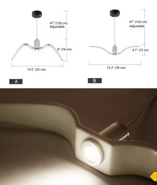 Scandinavische LED Hanglamp – Moderne Keramische Plafondlamp met Warm Licht