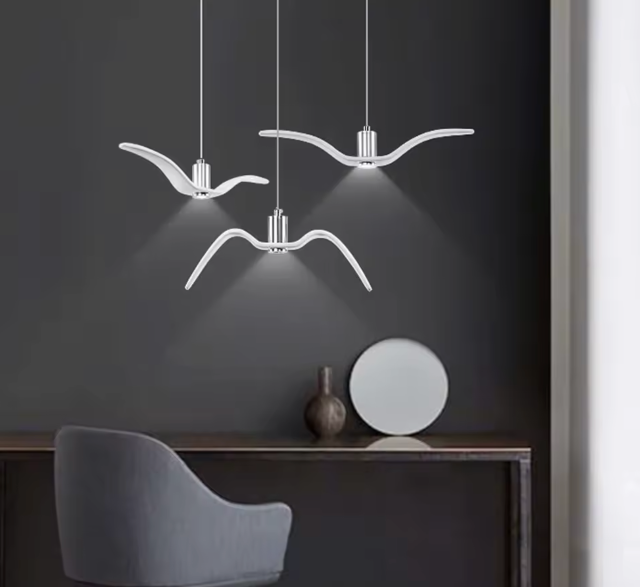 Scandinavische LED Hanglamp – Moderne Keramische Plafondlamp met Warm Licht