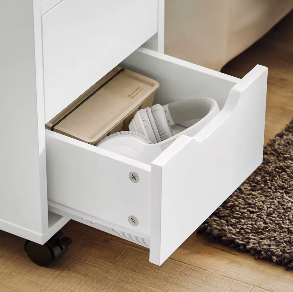 Bijzetteafel met Lades & Compartimenten – Rolbaar en Compact