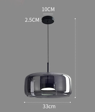 Moderne Glazen Hanglamp – LED Plafondlamp met Verstelbare Hoogte