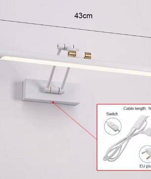 Moderne LED Spiegellamp – Dimbare Wandlamp voor Badkamer & Slaapkamer