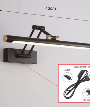 Moderne LED Spiegellamp – Dimbare Wandlamp voor Badkamer & Slaapkamer
