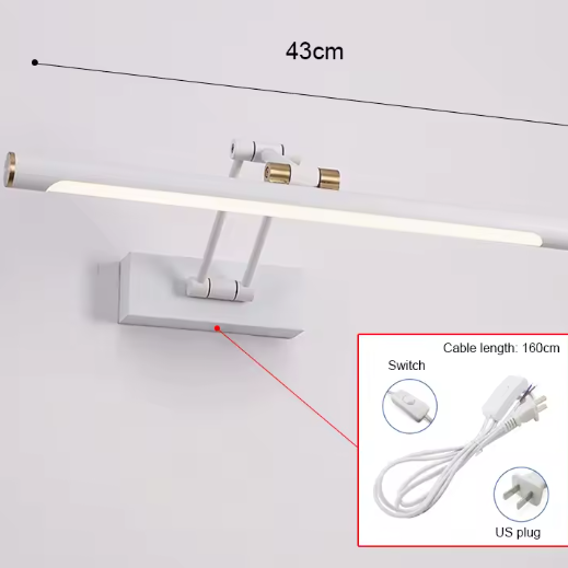 Moderne LED Spiegellamp – Dimbare Wandlamp voor Badkamer & Slaapkamer