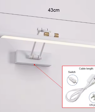 Moderne LED Spiegellamp – Dimbare Wandlamp voor Badkamer & Slaapkamer