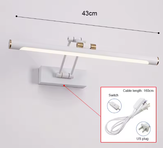 Moderne LED Spiegellamp – Dimbare Wandlamp voor Badkamer & Slaapkamer
