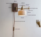 Moderne Nordic Wandlamp – LED Wandkandelaar met Trekkoordschakelaar