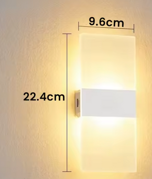 Draadloze LED Wandlamp – USB Oplaadbaar & Touch Sensor, Modern Nachtlampje