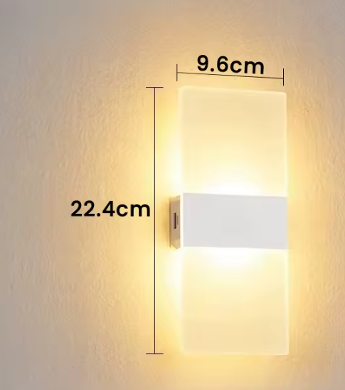 Draadloze LED Wandlamp – USB Oplaadbaar & Touch Sensor, Modern Nachtlampje