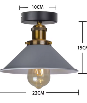Vintage Industriële Plafondlamp – Metalen Retro Inbouwarmatuur
