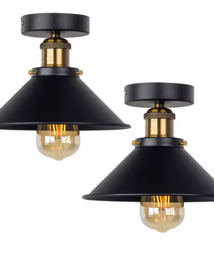 Vintage Industriële Plafondlamp – Metalen Retro Inbouwarmatuur
