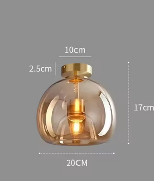 Moderne Scandinavische Plafondlamp – Minimalistisch Glas & LED
