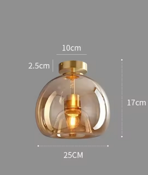 Moderne Scandinavische Plafondlamp – Minimalistisch Glas & LED