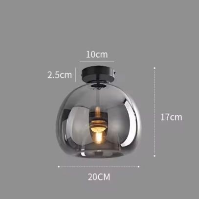 Moderne Scandinavische Plafondlamp – Minimalistisch Glas & LED