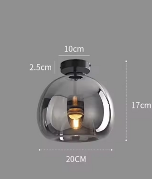 Moderne Scandinavische Plafondlamp – Minimalistisch Glas & LED