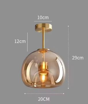 Moderne Scandinavische Plafondlamp – Minimalistisch Glas & LED