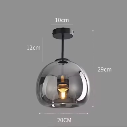 Moderne Scandinavische Plafondlamp – Minimalistisch Glas & LED