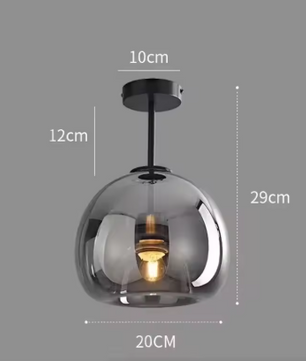 Moderne Scandinavische Plafondlamp – Minimalistisch Glas & LED
