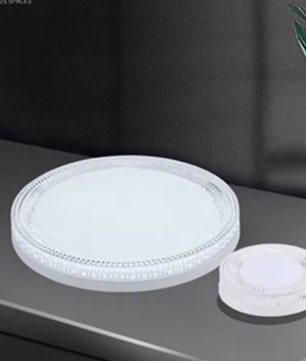 Moderne LED Plafondlamp – Rond of Vierkant Kristal Design