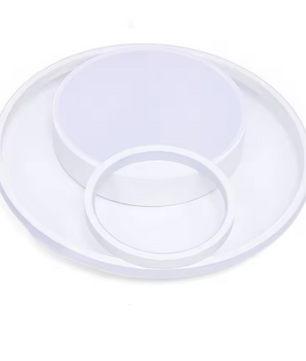 Moderne LED Plafondlamp – Rond Acryl & IJzer, 55W Dimbaar