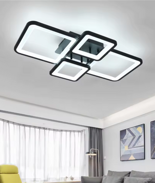 Moderne LED Plafondlamp – 54W Dimbaar Rechthoekig Design met Afstandsbediening