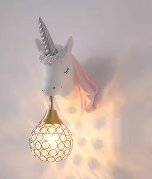 Nordic Kinderkamer Wandlamp – Cartoon Eenhoorn Design, Modern en Sfeervol