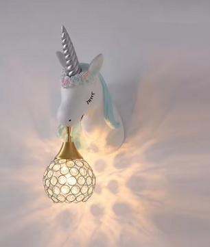 Nordic Kinderkamer Wandlamp – Cartoon Eenhoorn Design, Modern en Sfeervol