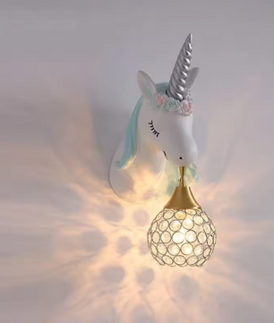 Nordic Kinderkamer Wandlamp – Cartoon Eenhoorn Design, Modern en Sfeervol