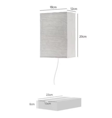 Papieren Wandlamp – Lichtgewicht E14 Sfeerverlichting voor Gang & Slaapkamer