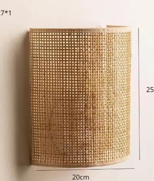 Rotan Wandlamp – Bohemian Sfeerverlichting voor Woon- & Slaapkamer