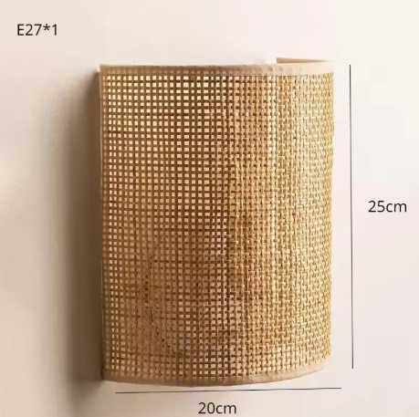 Rotan Wandlamp – Bohemian Sfeerverlichting voor Woon- & Slaapkamer