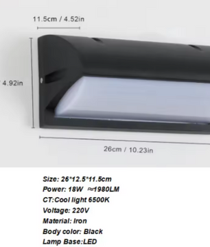 Moderne LED Wandlamp – 20W Binnen & Buiten, Draaibaar Paneel, Warm Wit Licht