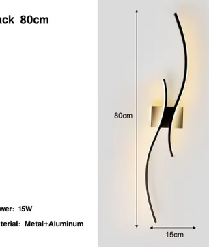 Moderne Nordic LED Wandlamp – Zwart, Stijlvol & Sfeervol