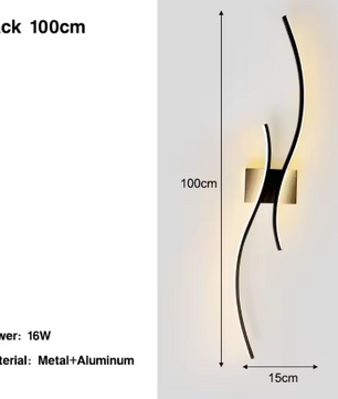 Moderne Nordic LED Wandlamp – Zwart, Stijlvol & Sfeervol