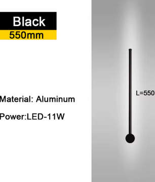350 ° Rotatie LED Wandlamp voor Woonkamer Moderne Lange Wandlampen Voor Thuis Slaapkamer Trappen Woonkamer Bank Achtergrondverlichting Decoratie Lamp 110-220V