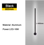 350 ° Rotatie LED Wandlamp voor Woonkamer Moderne Lange Wandlampen Voor Thuis Slaapkamer Trappen Woonkamer Bank Achtergrondverlichting Decoratie Lamp 110-220V